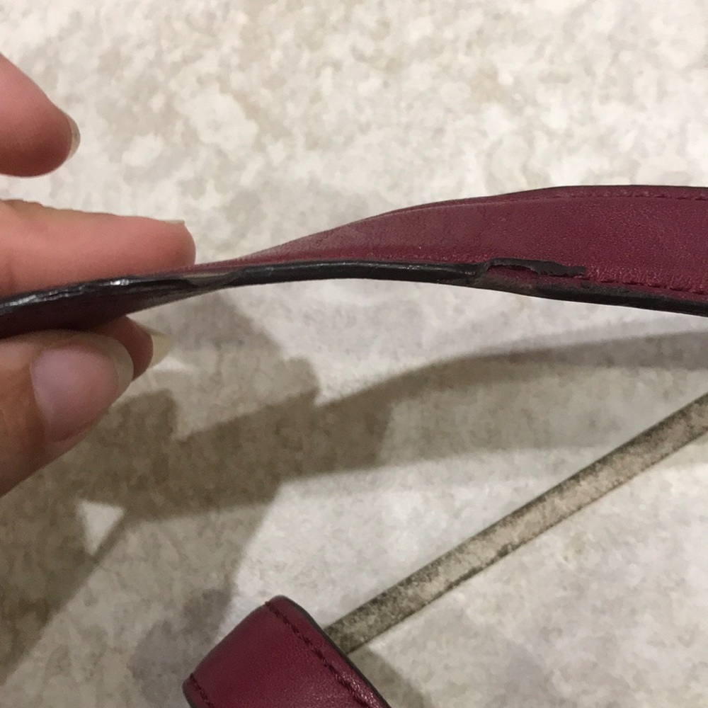 Coach Burgundy Crossbody Hobo Bag - Picture 4 of 7